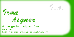 irma aigner business card